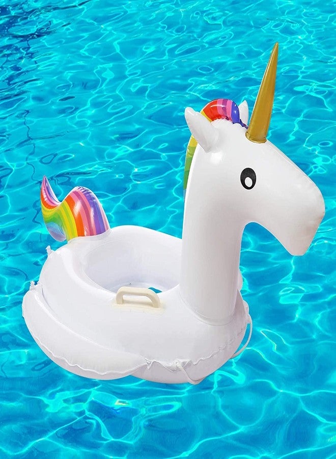 VENDICS Unicorn Baby Pool Float Infant Inflatable Swimming Ring with Handles for Kids Aged 1-5 Years Unicorn air Tube - Image 1